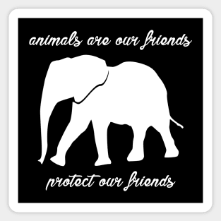 protect our friends - elephant Sticker